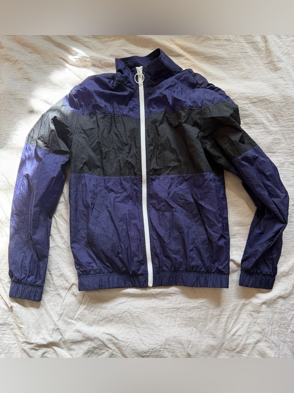American Apparel nylon team jacket unisex medium retro windbreaker